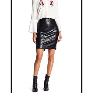 Cupcakes and Cashmere Faux Leather Pencil Skirt